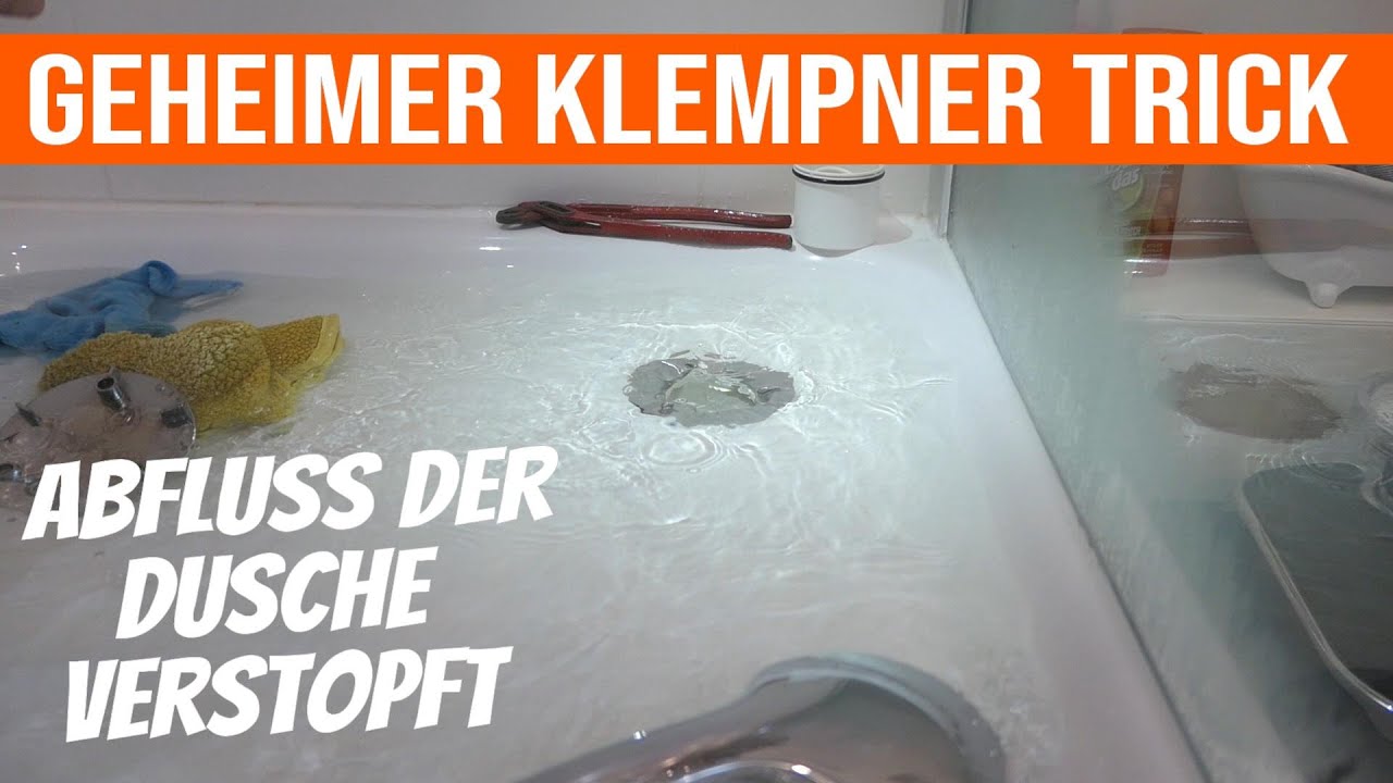 Verstopfter Abfluss Dusche // Funktioniert geheimer Klempner Trick? Das ORIGINAL !