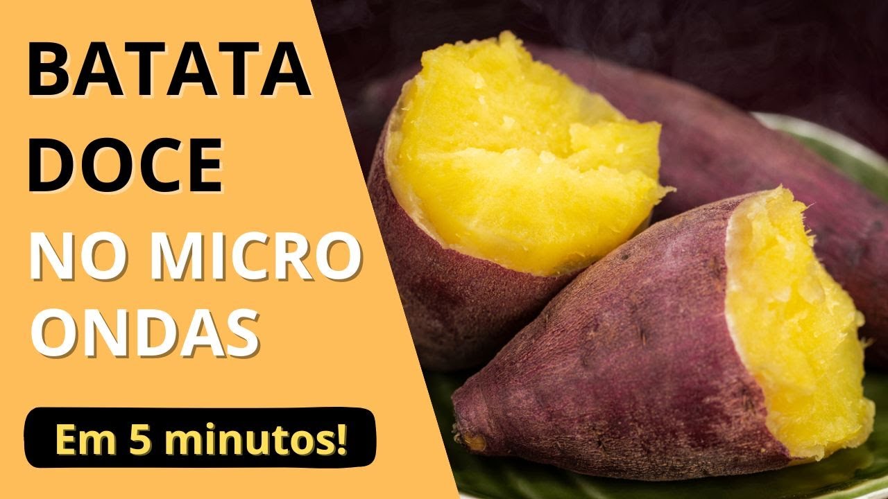 Como cozinhar batata doce no microondas