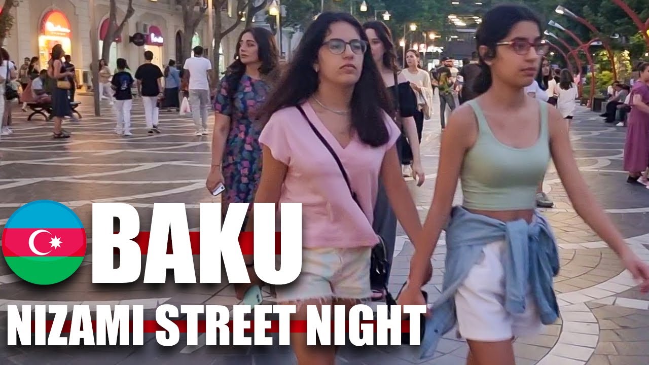 🇦🇿 Azerbaijan Night Walking Tour In Baku Nizami Street | July 2022