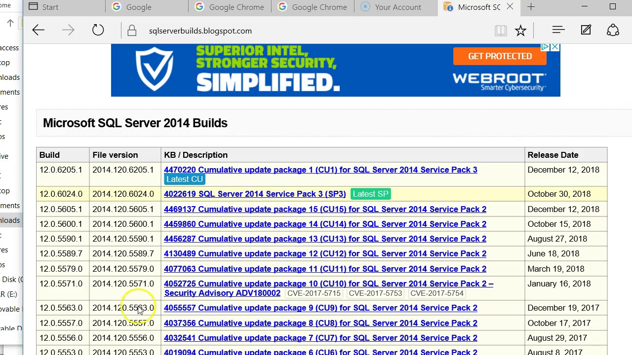 Patching SQL 2014