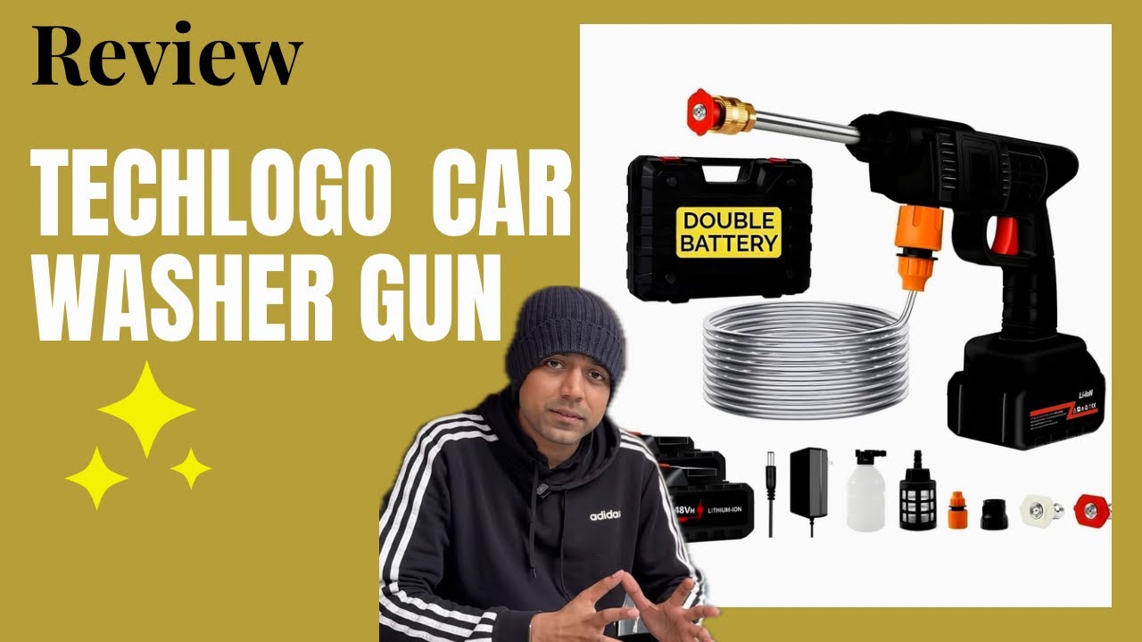 Tech Logo wireless car washer gun || Product Review