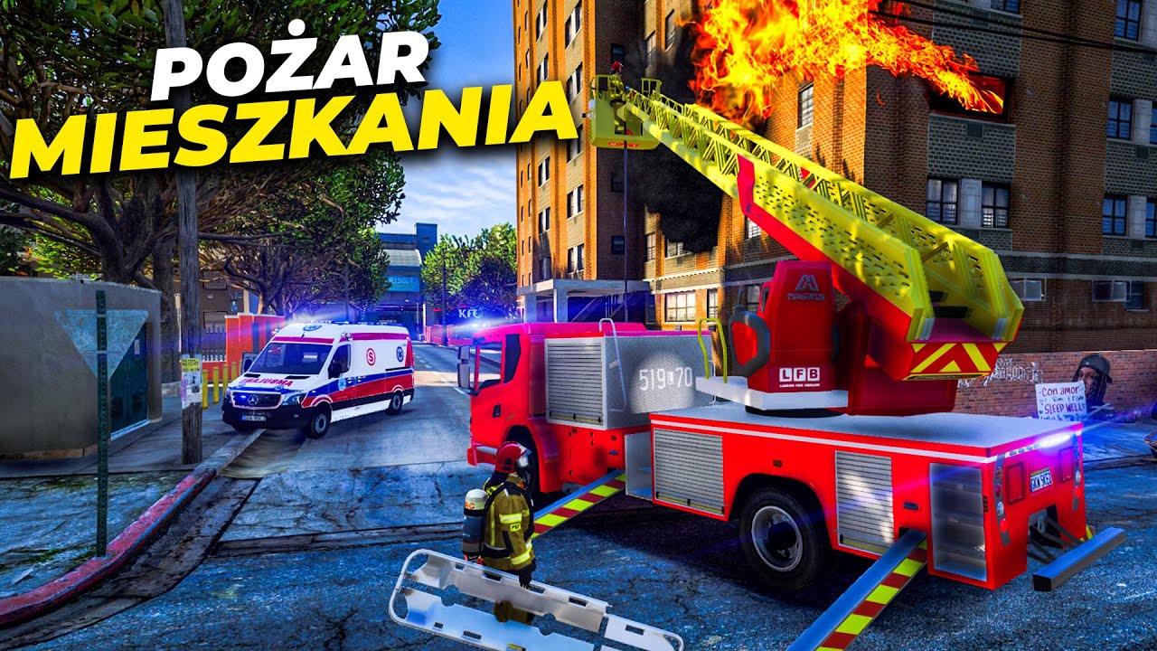 Polska Straż Pożarna - Wybuch w Kamienicy🔥| GTA V