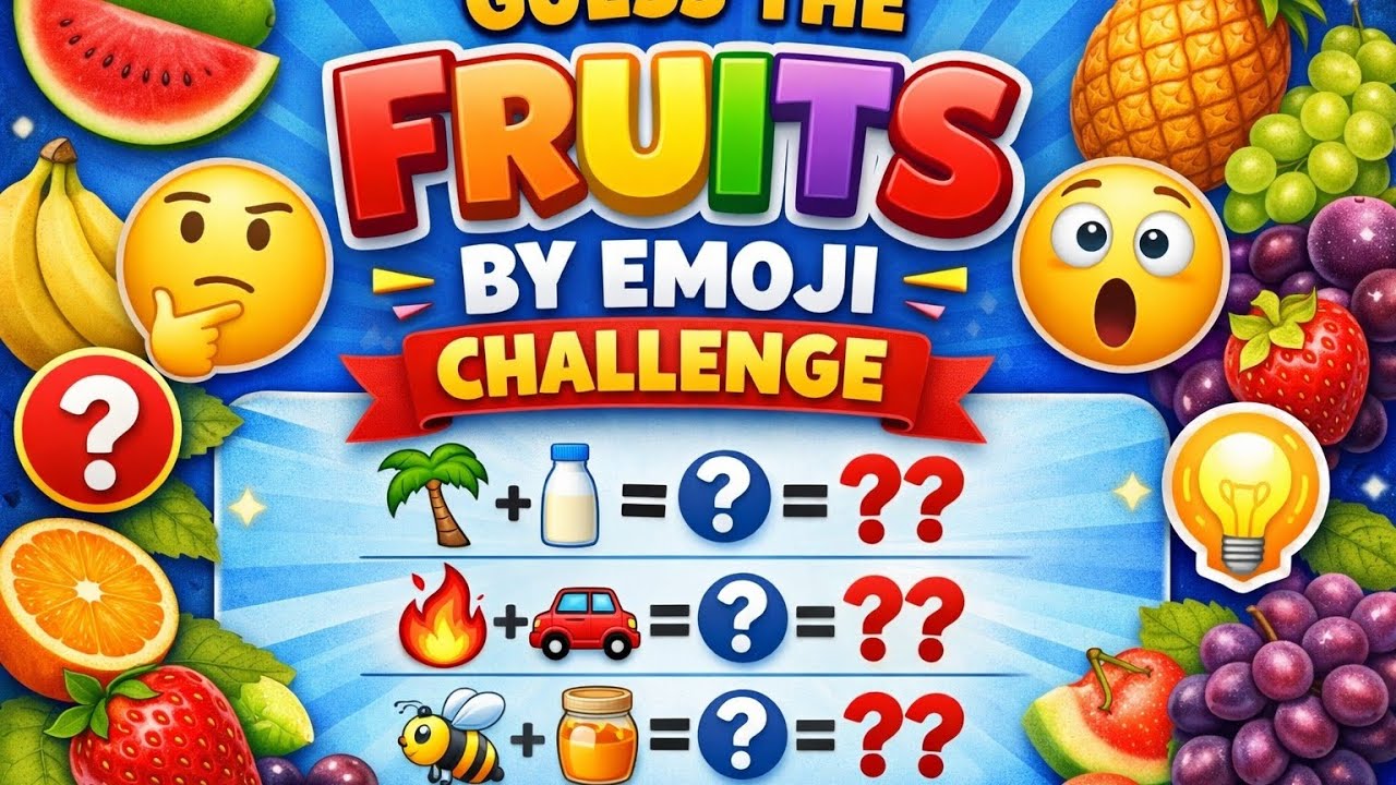 Guess the fruits by emoji challenge ep 34 #youtubevideo #dailyvideo 