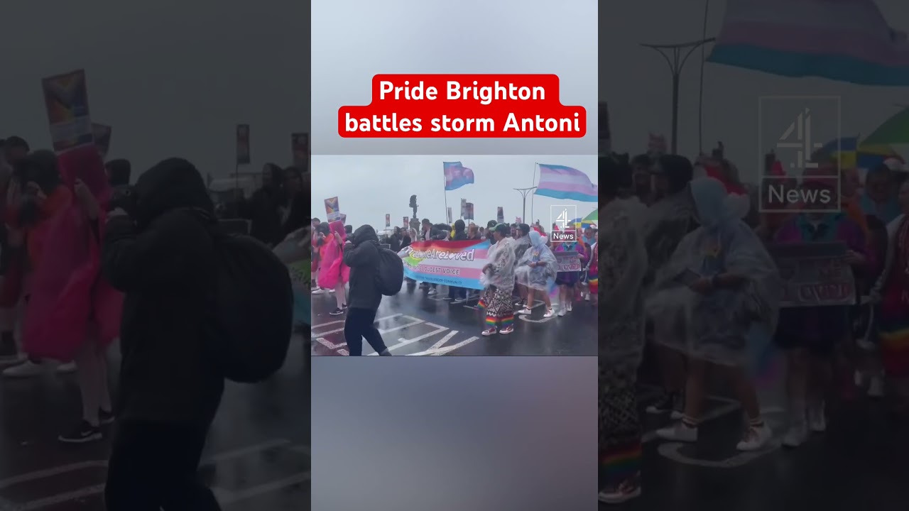 Pride Brighton battles storm Antoni