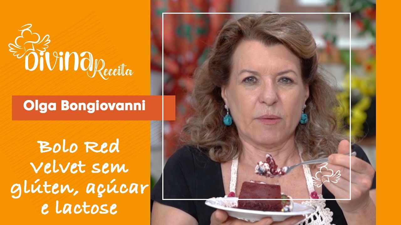 Bolo Red Velvet sem glúten, açúcar e lactose | Divina Receita com Olga Bongiovanni