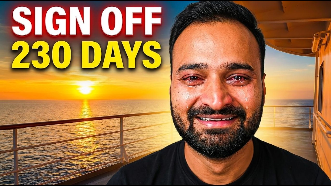 Very EMOTIONAL Sign-Off After 230 Days On A Merchant Navy LPG  Ship | Life At Sea #mariner