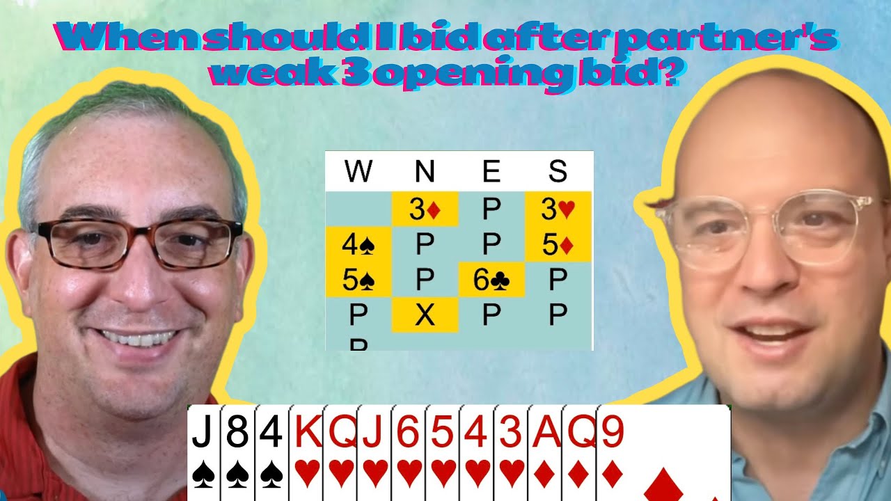 When should we bid after partner's weak 3-bid? - with Adam Parrish