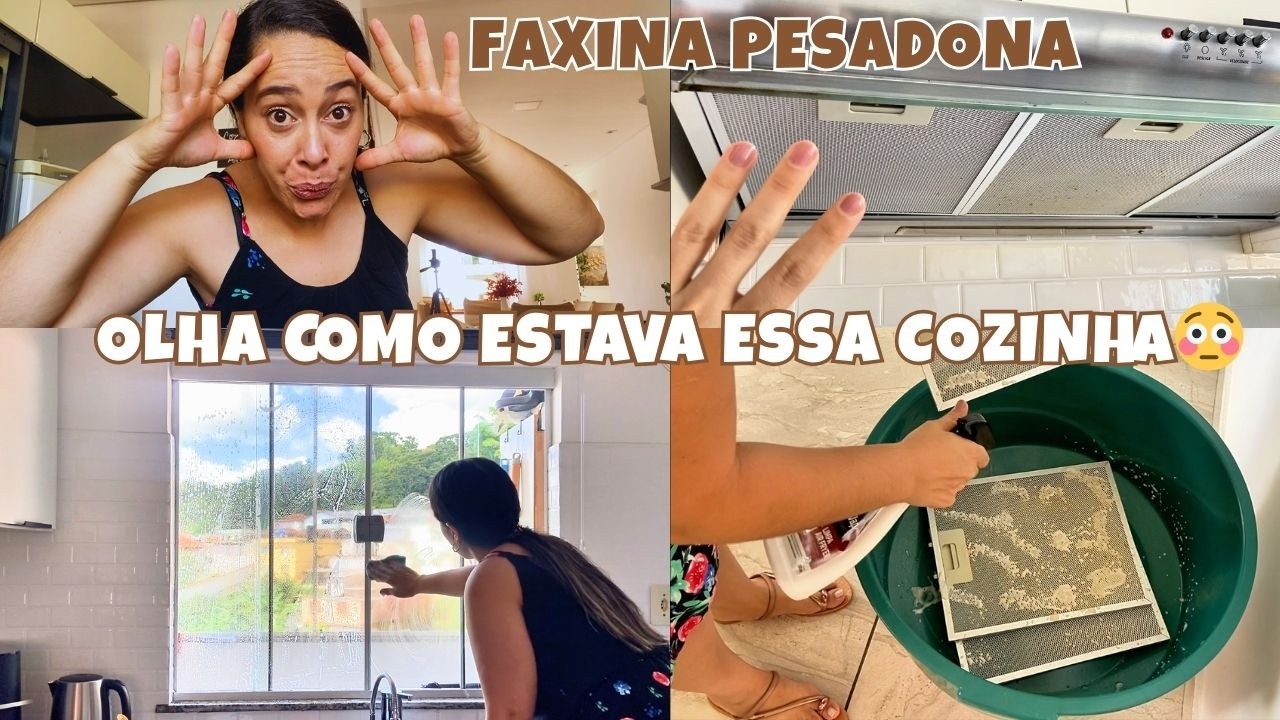 FAXINA PESADA NA COZINHA  + Antes e Depois 😱 Collab com as meninas