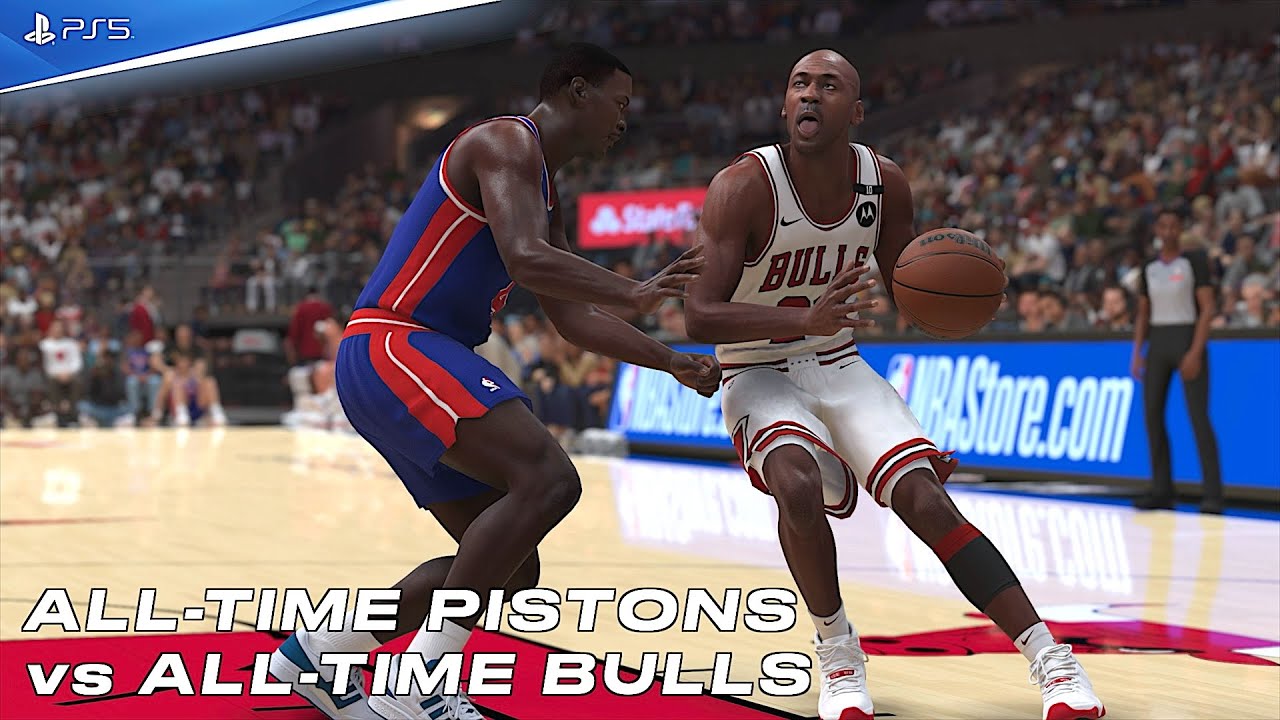 NBA 2K25 All Time Pistons vs All Time Bulls - Isiah Thomas vs Michael Jordan - Official Gameplay
