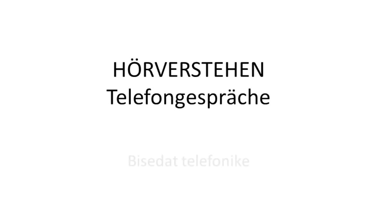 HÖRVERSTEHEN Telefongespräch