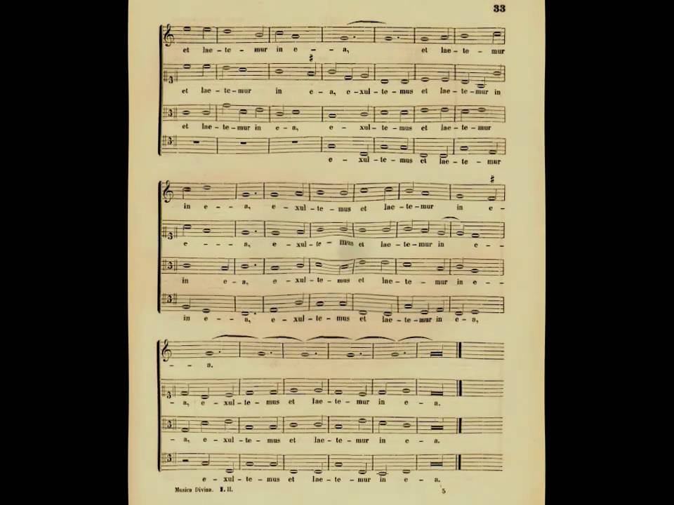 dies sanctificatus palestrina convivium