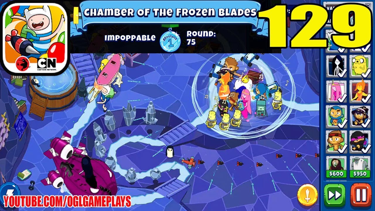 Bloons Adventure Time TD - Chamber of the Frozen Blades - Impoppable Mode (Android iOS)