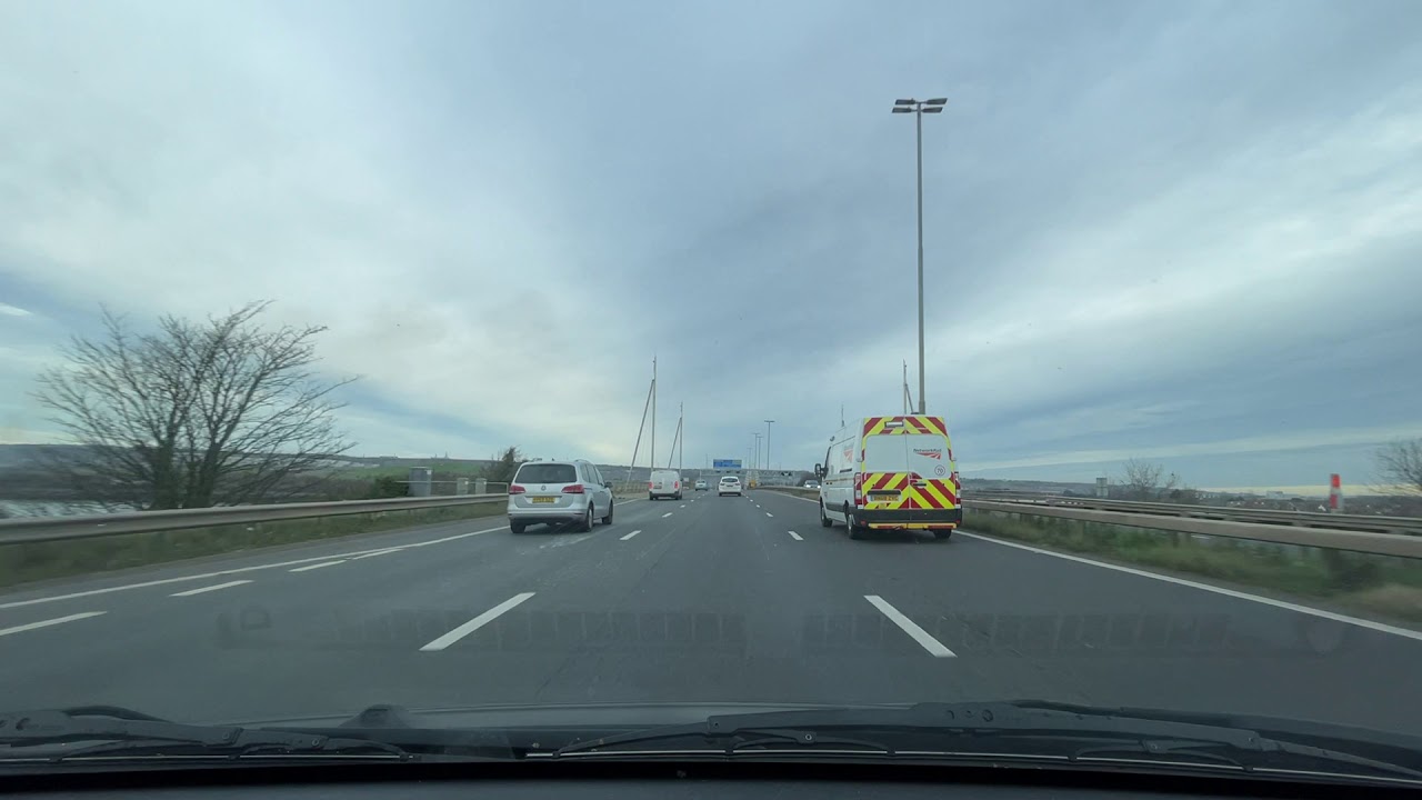 driving on a cold morning from Fratton to Cowplain via motorway, get petrol at Asda Waterlooville