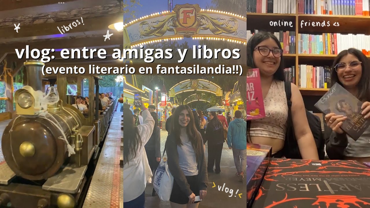 vlog literario con amigas de internet 🎟️🎡📖🎃 (viajando, halloween, santiago y muchos libros)