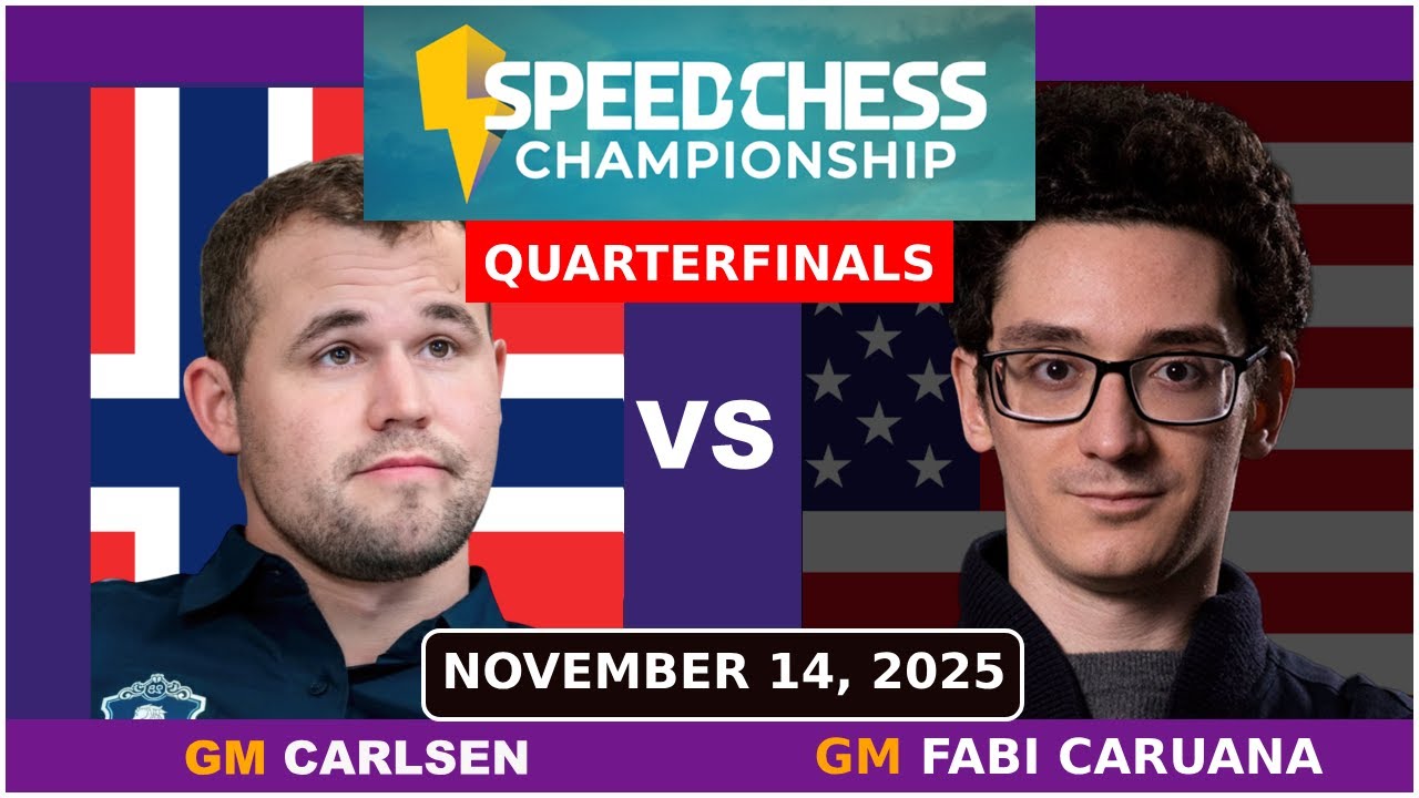 Magnus Carlsen vs Fabiano Caruana | Speed Chess Champ 2025 - QuarterFinals