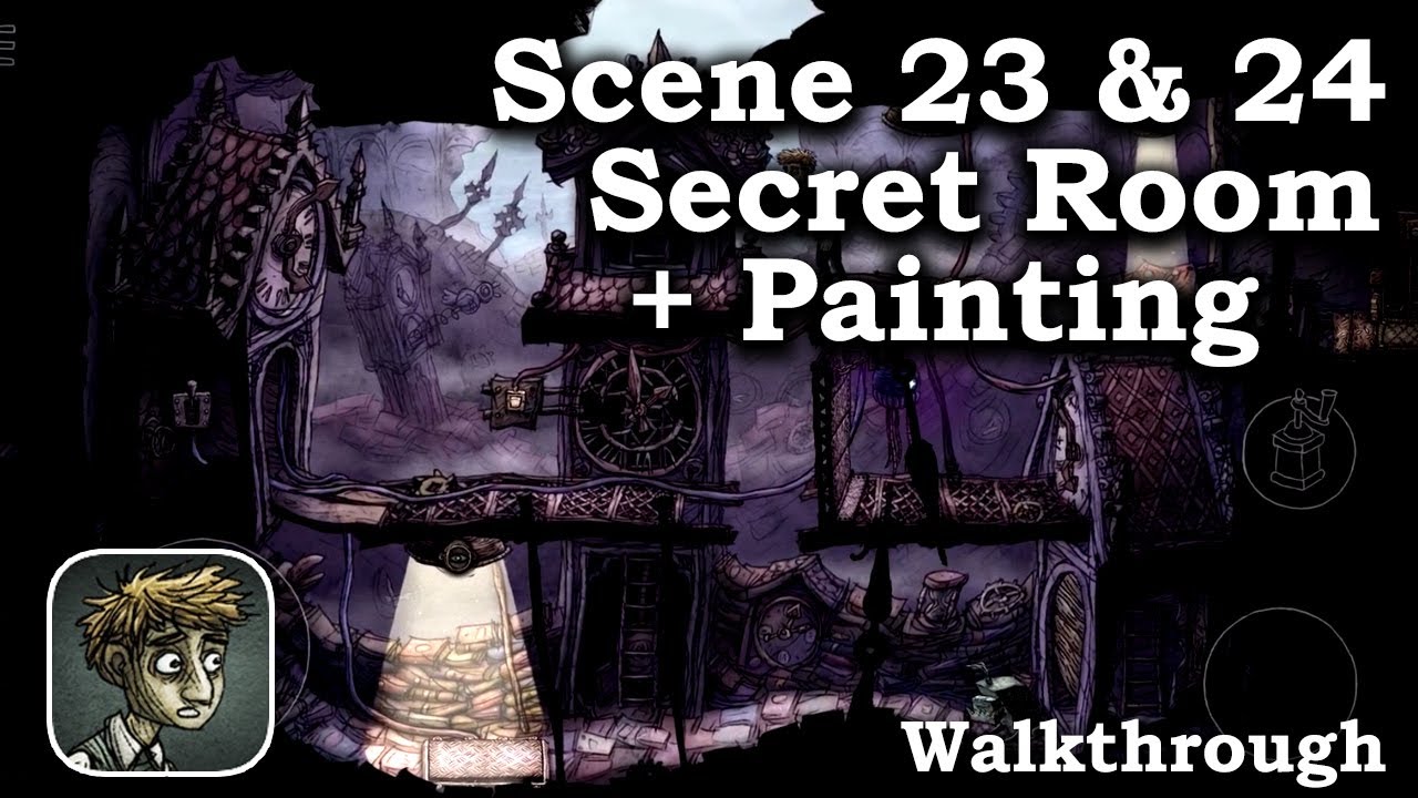 Creaks Gameplay Walkthrough - Scene 23 & Scene 24 ( Secret Room + Painting)