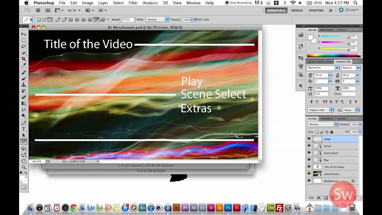 How to Make Adobe Encore Menus in Photoshop