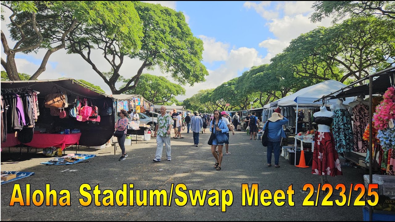 4K Aloha Stadium Swap Meet / Flea Market 2/23/25 in Aiea, Oahu, Hawaii 