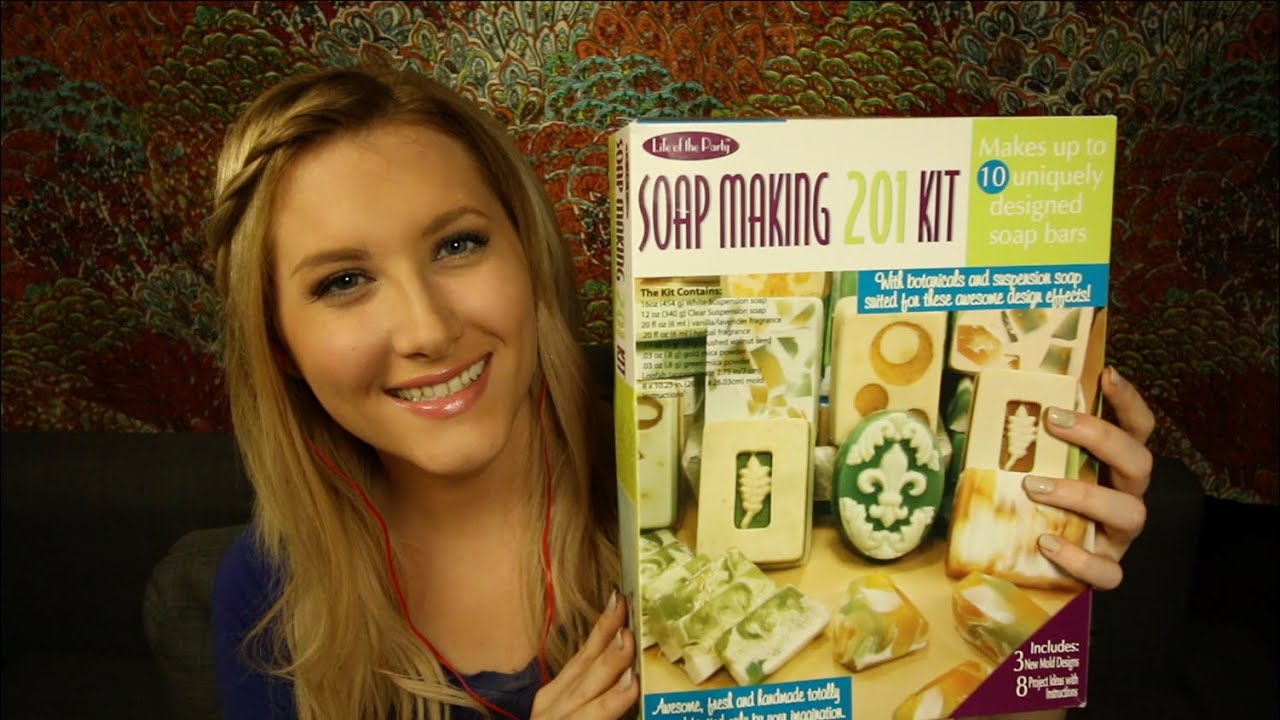 .○◕ Relaxing Soap Making ◕○. Binaural ASMR (Soft Speaking, Whispering, Ear to Ear, Crinkling)