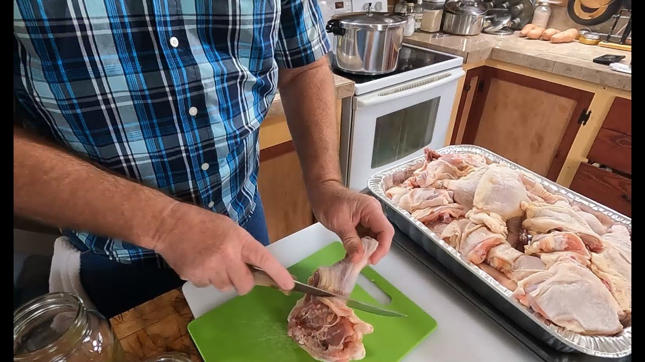 Pressure Canning Chicken Leg Quarters