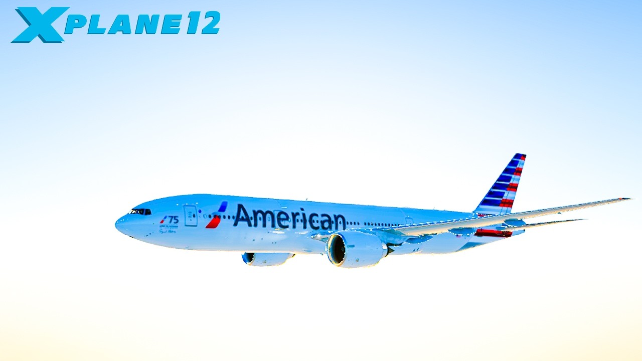 X-Plane 12 #13 Boeing 777-200 American Airlines SBGR - KMIA