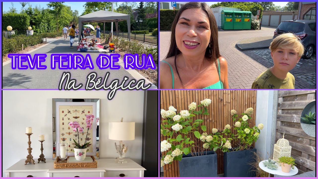 Feira de rua na Bélgica - o que encontrei lá - parede ripada no jardim - vlog