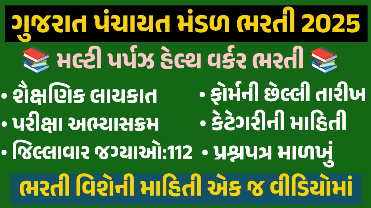 GPSSB Multi Purpose Health Worker Bharti Notification 2025 | GPSSB MPHW Recruitment Details | Helsi