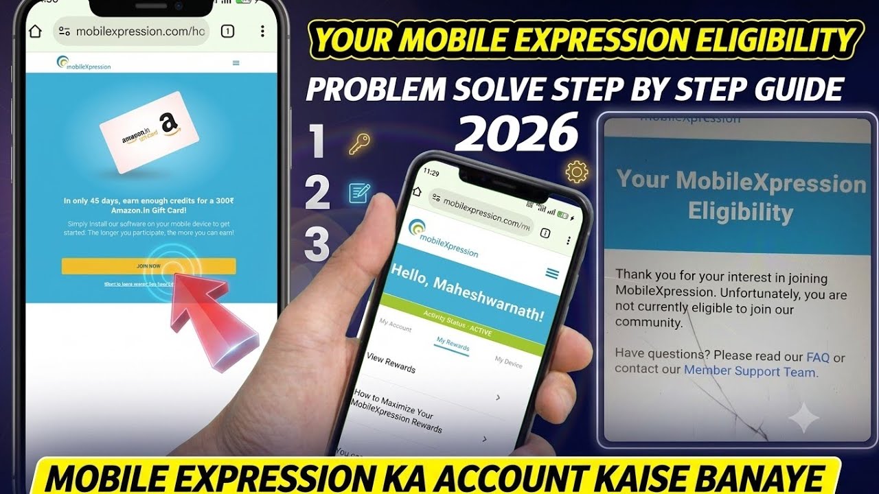 MobileXpression Account Kaise Banaye 2026 | MobileXpression Eligibility Problem Solve #video 
