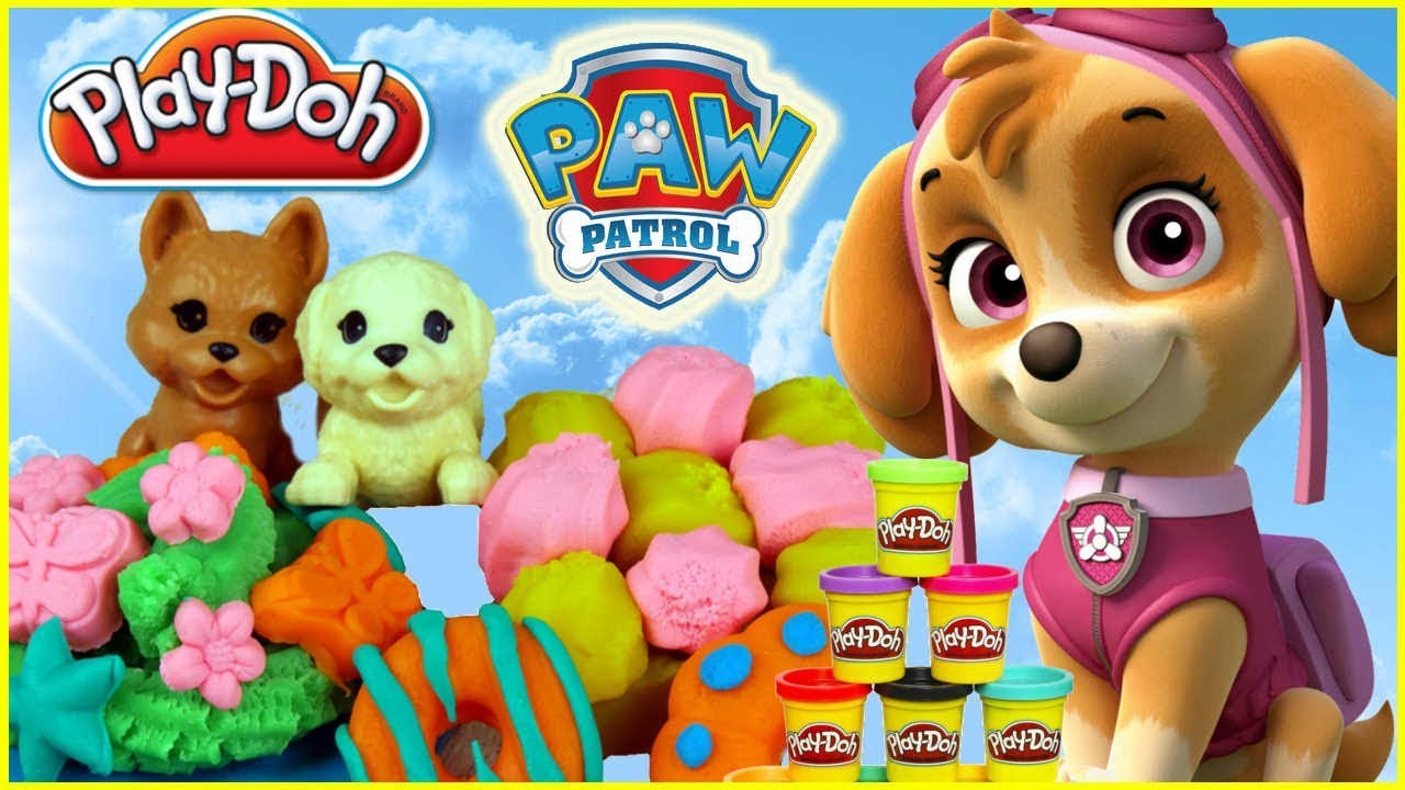 Psi Patrol 🐶 Ciasteczka Play Doh dla szczeniaczk&oacute;w Barbie 🐶 od Skye & Everest 🐶 bajka po polsku