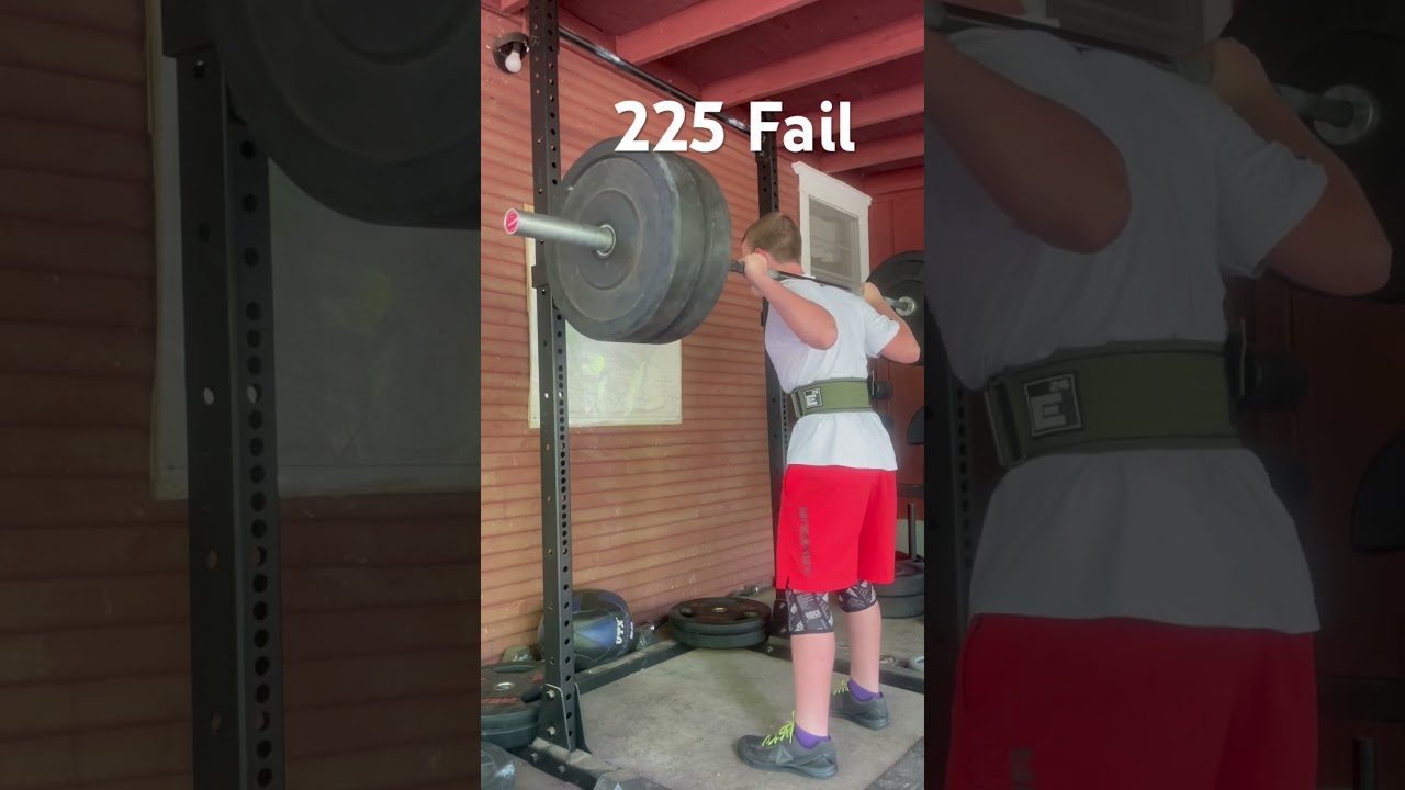225 Fail. 😔 #shorts #gym #squat