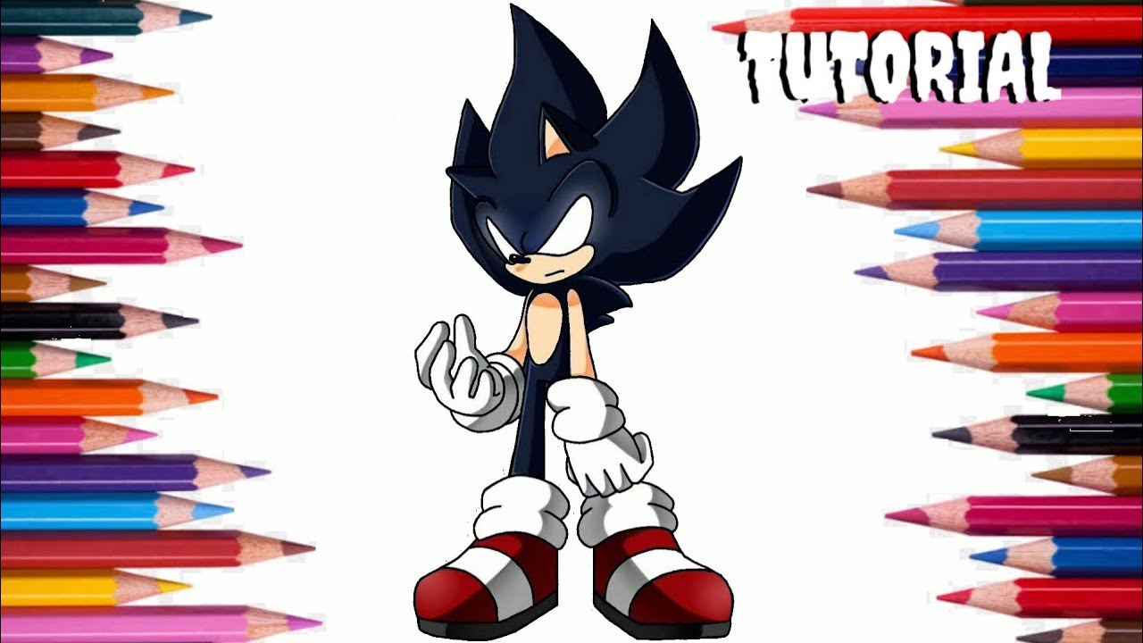 COMO DESENHAR O SONIC BLACK PASSO A PASSO TUTORIAL!!