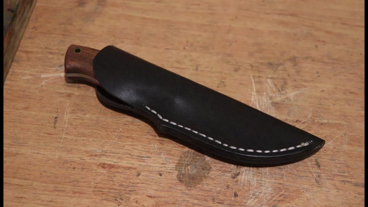 leather sheath making for scandi knife, deri kılıf yapımı, funda para cuchillo