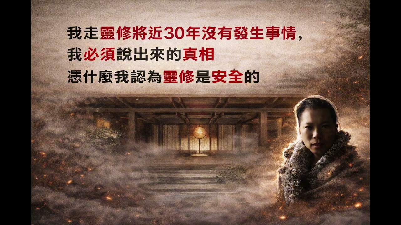 我走靈修將近30年沒有發生事情，我必須說出來的真相，憑什麼我認為靈修是安全的