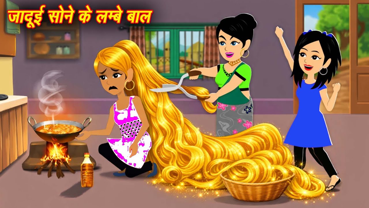 Hindi Kahani जादुई सोने के लम्बे बाल Hindi Stories || Kahaniya Cartoon || Jadui Baal || New Story
