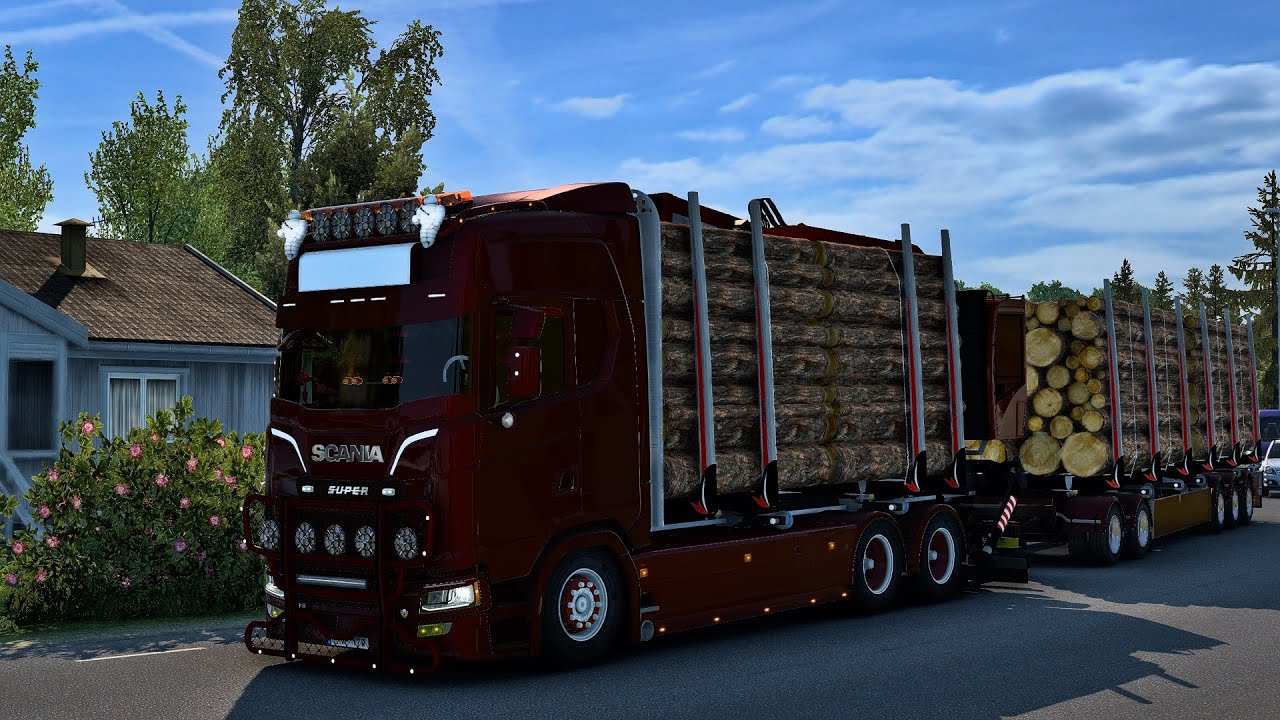 Scania S650 v8 Timmerbil | Ets2 1.46 | Promods