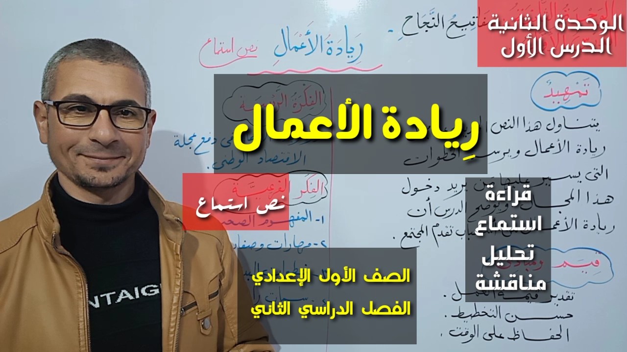 ريادة الأعمال ـ نص استماع الوحدة الثانية ـ الصف الأول الإعدادي / الفصل الدراسي الثاني