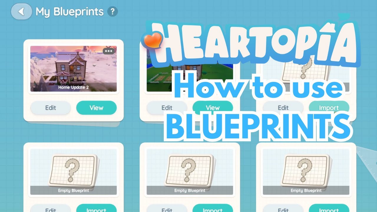 Heartopia Guide - How to use Blueprints!