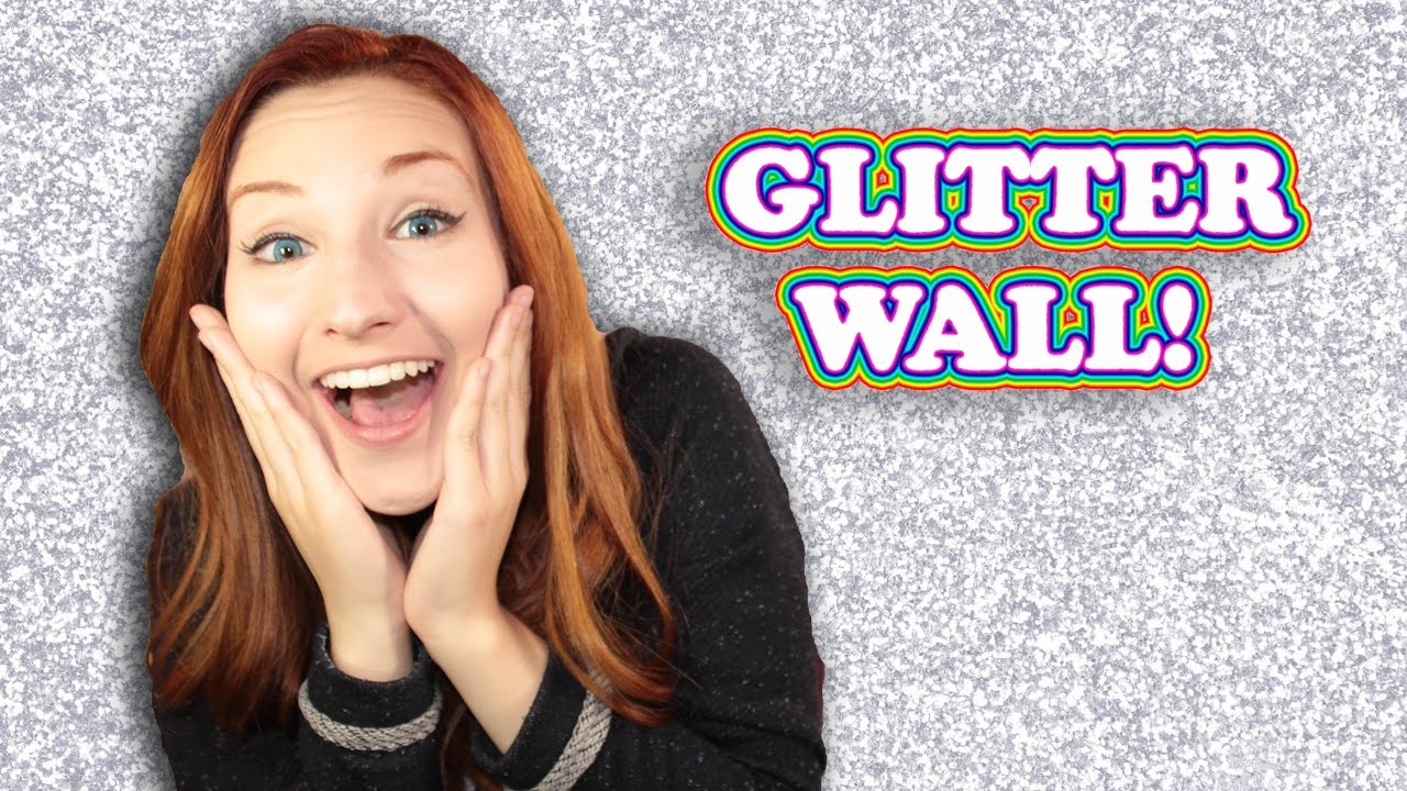 PINTEI UMA PAREDE COM 3KG DE GLITTER! (GLITTER WALL DIY)