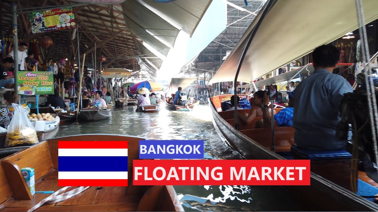 Bangkok Floating Market | Damnoen Saduak Floating Market | Thailand (4K)