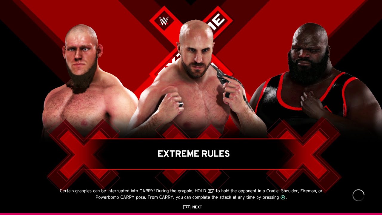 WWE 2K20 Cesaro Vs Mark Henry VS Lars Sullivan