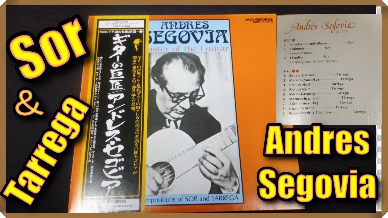 Segovia Guitar Sor and Tarrega Full Album Ginza USA gifts and music LA Little Tokyo, Vinyl Records
