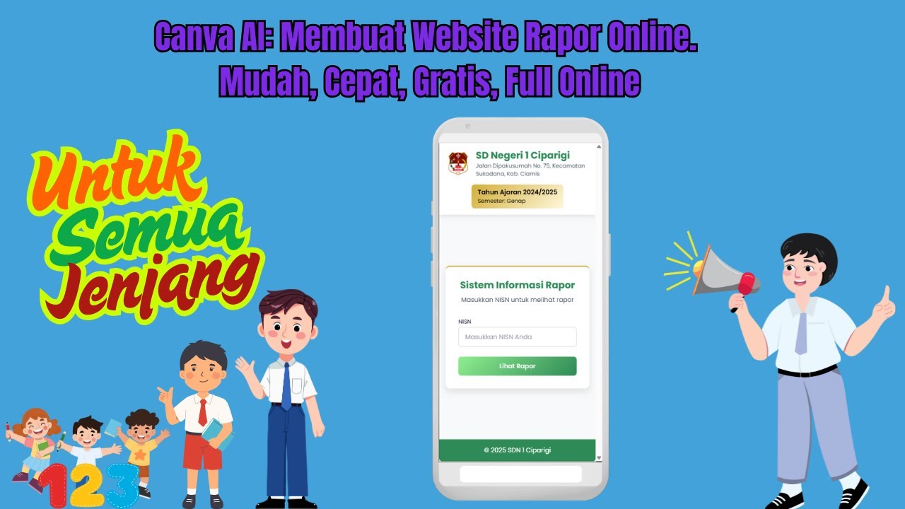Canva AI: Cara Mudah Membuat Website Rapor Online | Gratis, Cepat, Full Online!