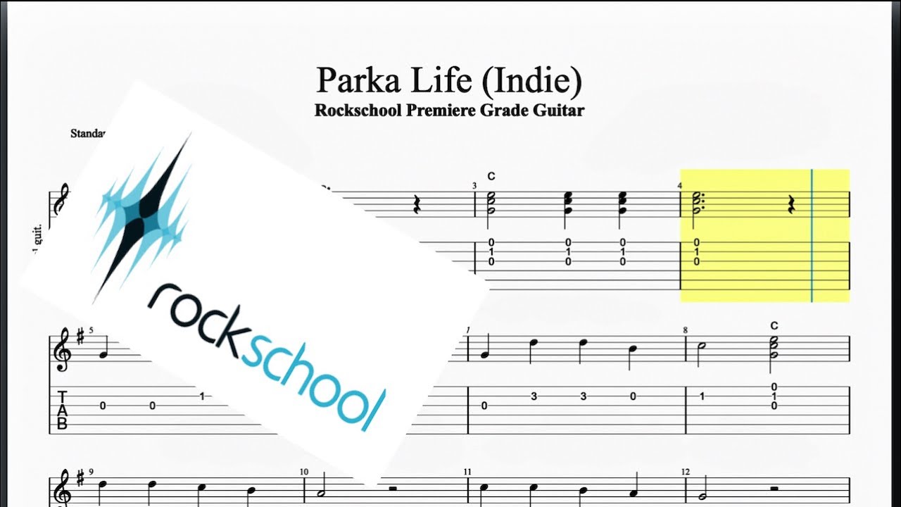 Parka Life Indie Rockschool Premiere Grade Guitar