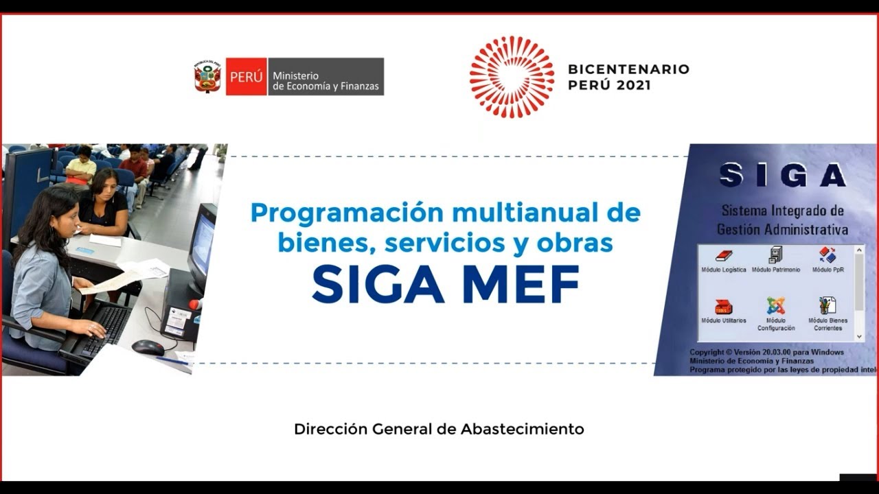 Conferencia: Programación multianual de bienes, servicios y obras - SIGA MEF