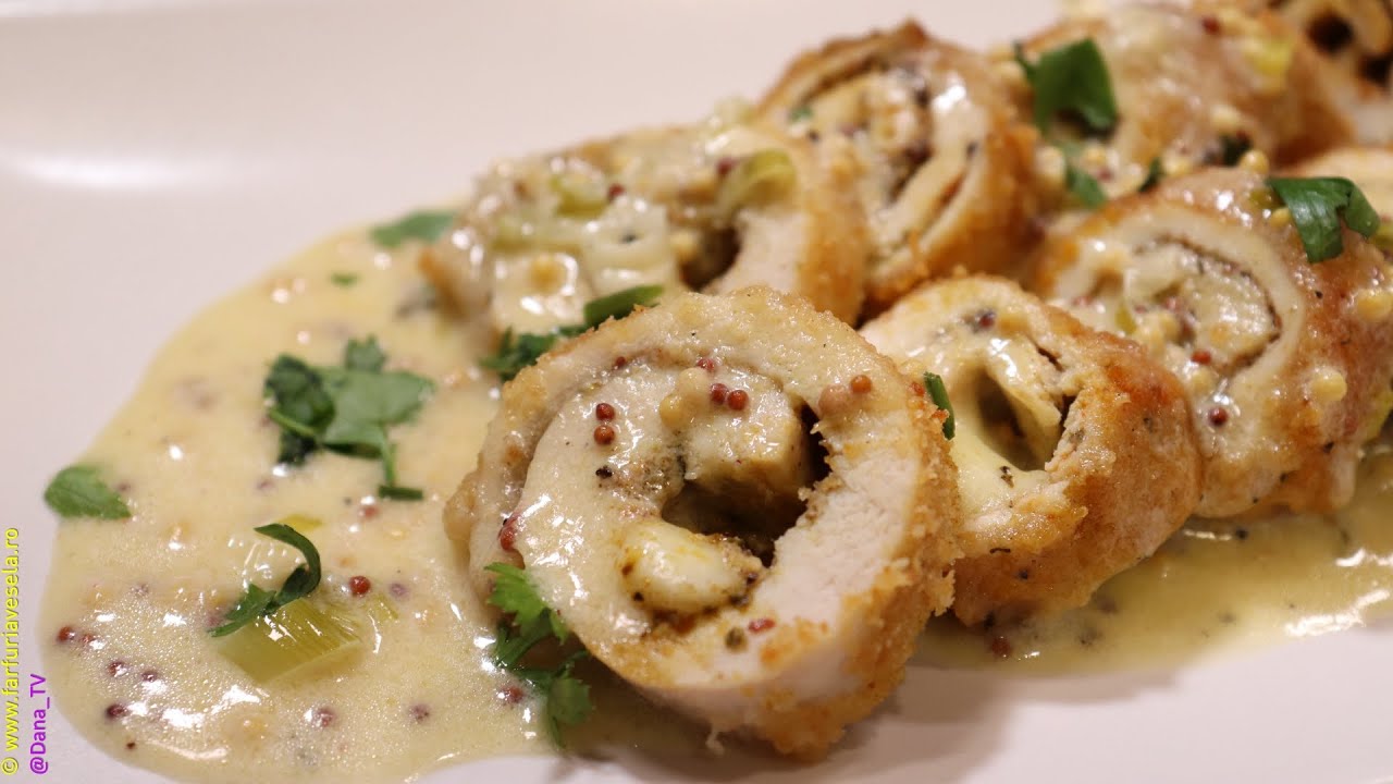 DELICIOASE Rulouri de pui cu sos de mustar | Farfuria vesela