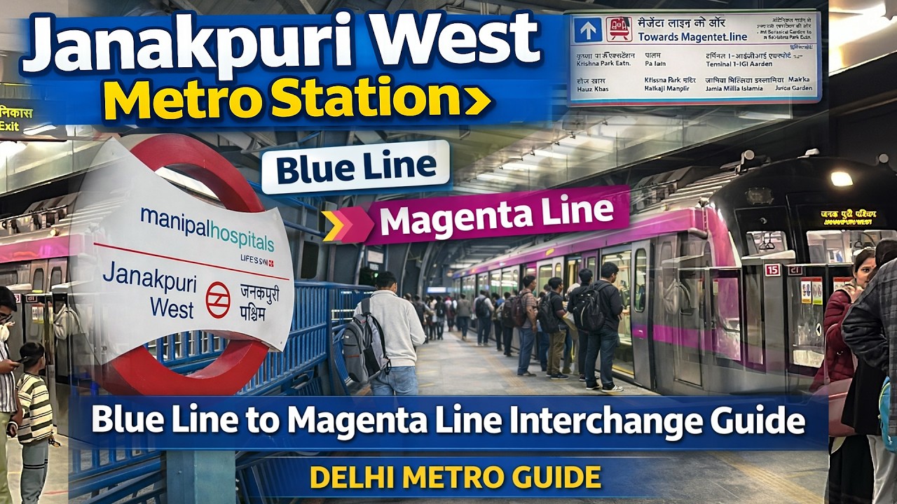 Janakpuri West Metro Station: Blue Line to Magenta Line Interchange Guide | Delhi Metro Guide