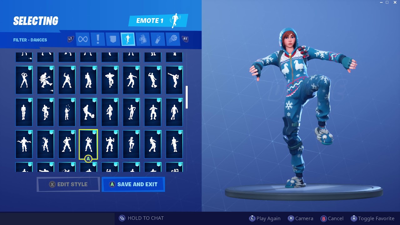 🔥 Fortnite Onesie Winter Outfit Showcase with All Dances & Emotes