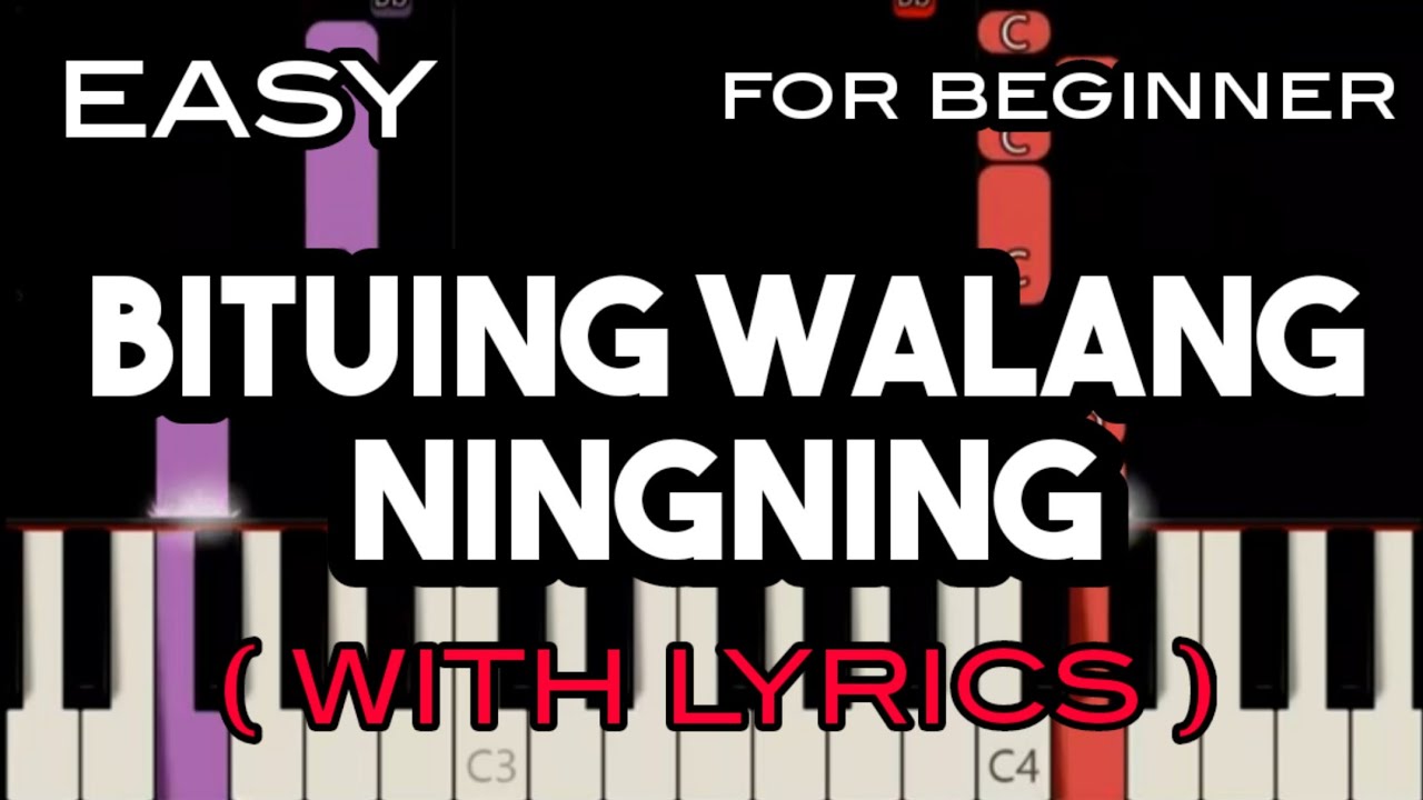 BITUING WALANG NINGNING ( LYRICS ) - SHARON CUNETA | SLOW & EASY PIANO