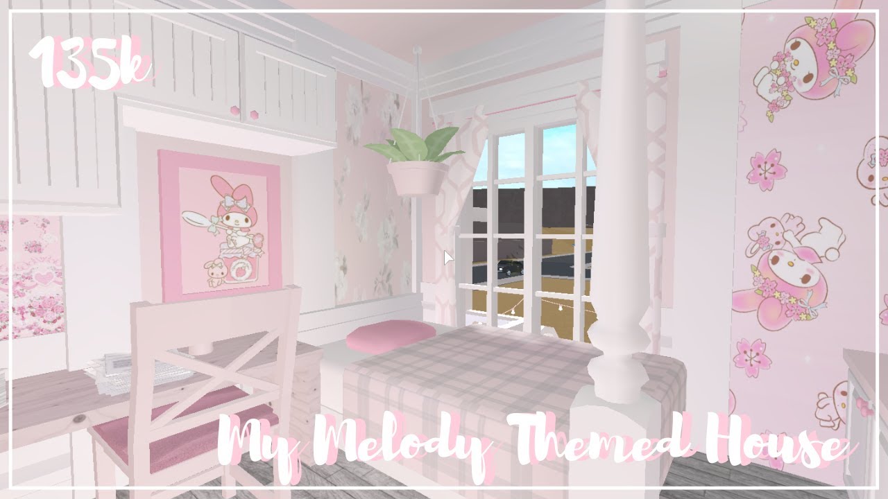 My Melody Themed House tour | 135k | bloxburg