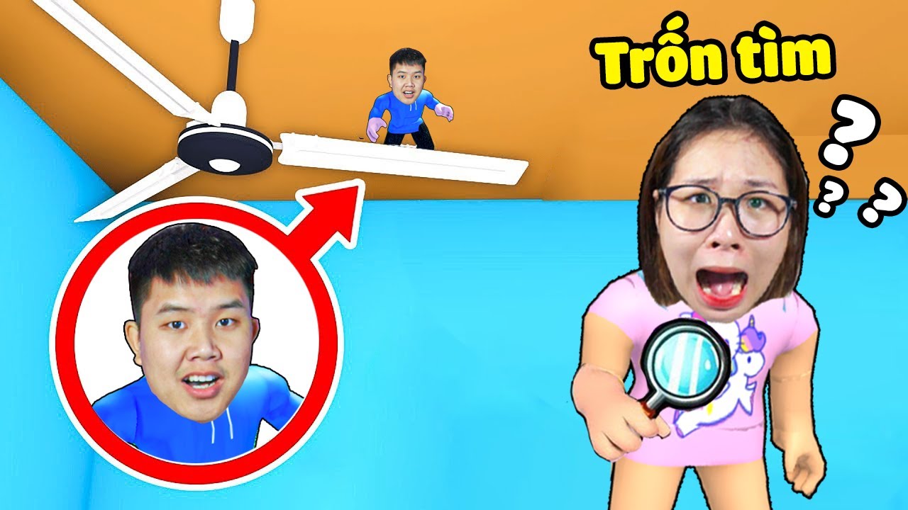Chơi trốn tìm trong nhà xem ai trốn giỏi nhất? bqThanh Trốn Cực Hay, Ốc Không Tìm Được